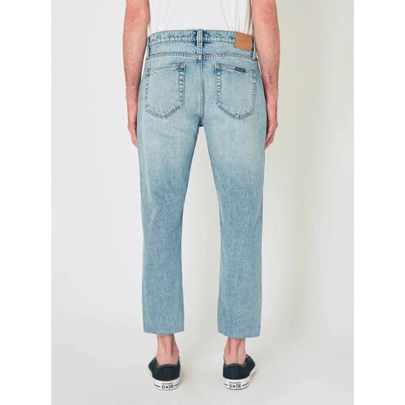 ROLLA'S Relaxo Chop Original Stone Mid Rise Straight Crop Jeans, Size 34 - Picture 3 of 16